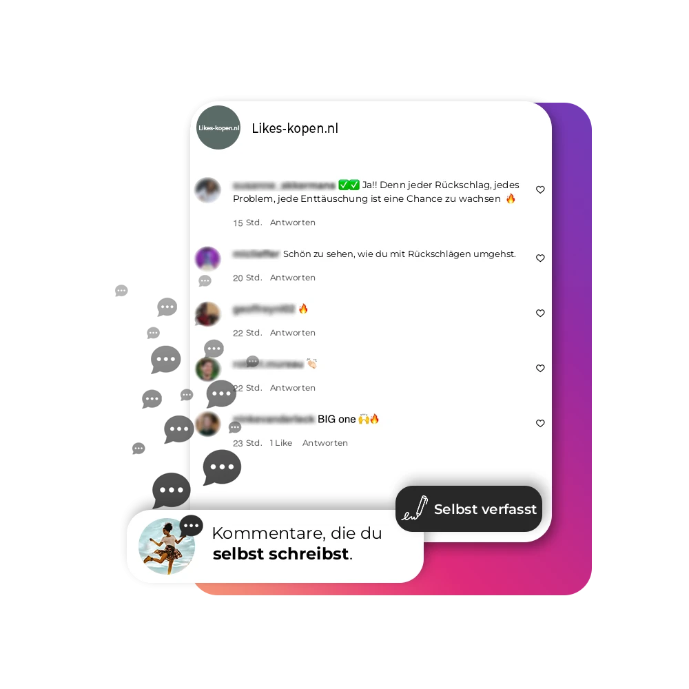 Instagram Kommentare selbst verfasst Kaufen | Likes-kopen.nl