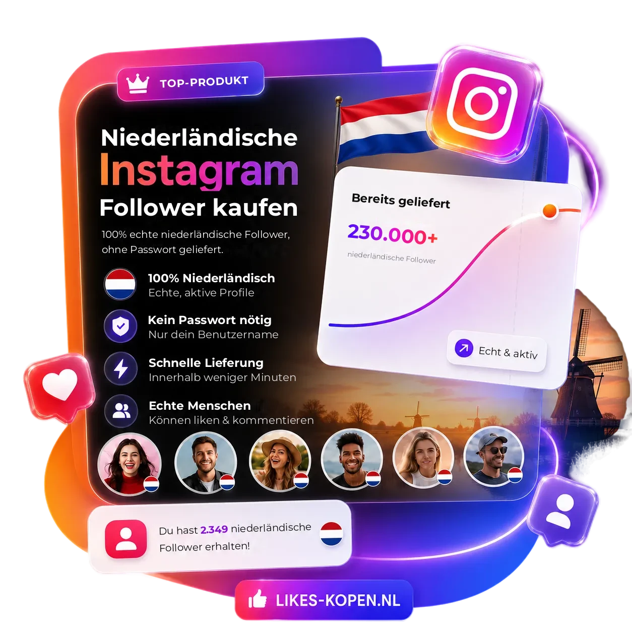 Niederländische Instagram-Follower Kaufen | Likes-kopen.nl