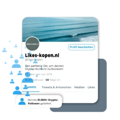 Krypto-Follower auf Twitter Kaufen | Likes-kopen.nl