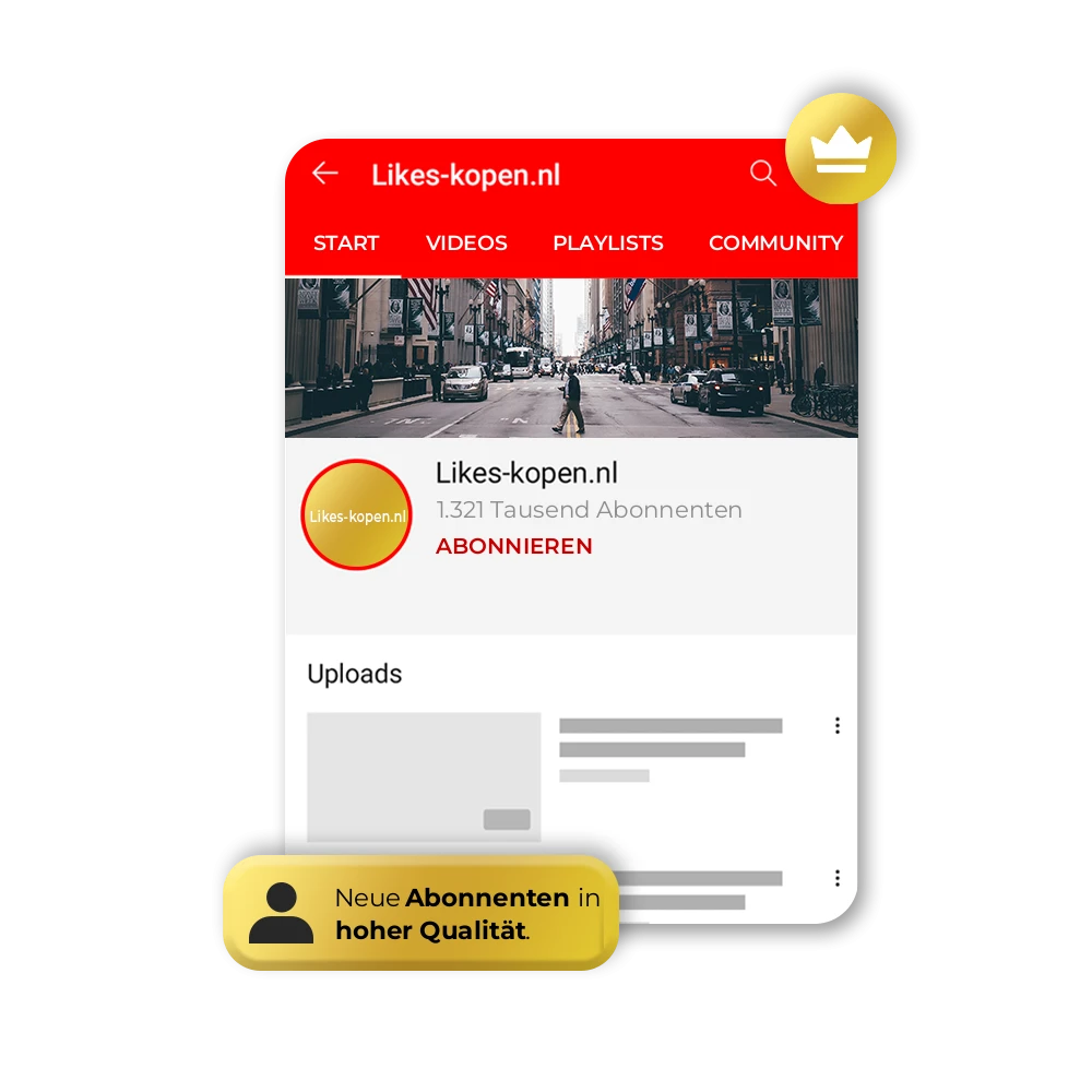 YouTube-Abonnenten Kaufen (hohe Qualität) | Likes-kopen.nl